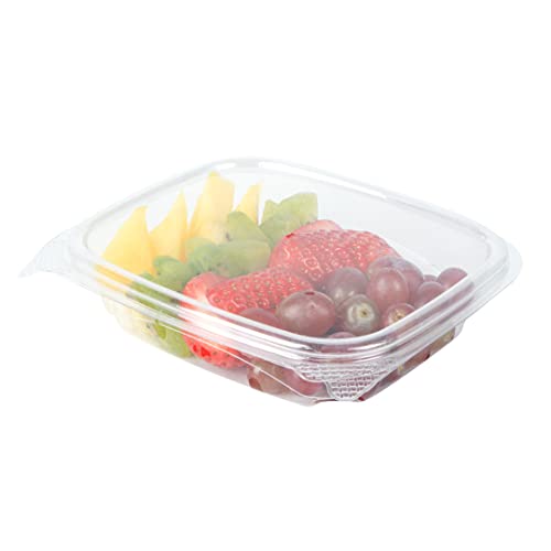 Restaurantware-Thermo Tek 8 Ounce Clamshell Containers, 100 Anti-Fog To Go Food Containers - Freezable, Rectangle, Clear Plastic Food Packaging Containers, Disposable - size: 8 oz