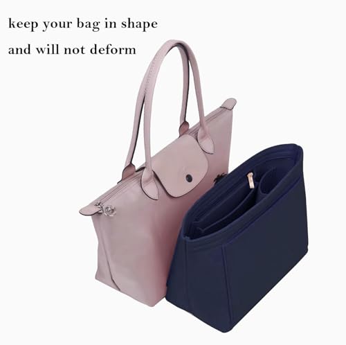 Lckaey bag organizer insert for longchamp bag organizer purse organizer tote Large handbag organizer inserts 1032Navy blue-L - color: Navy blue, size: large