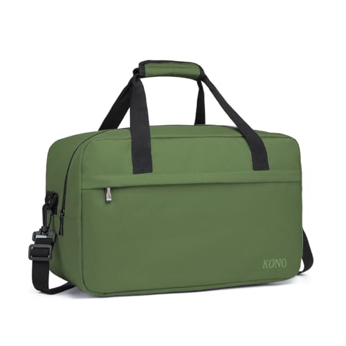 Kono Travel Duffel 20L Under Seat Carry-On Sports Tote Gym Weekender Overnight Bag - 15.75"x9.84"x7.87" Green - color: Green, size: M(15.75in x 9.84in x 7.87in)-20L