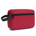 Travel Hanging Toiletry Bag with Carry Handle - Water-Resistant Small Cosmetic Organizer for Men & Women, Makeup, Shaving Kit, Gym & Travel Essentials (Burgundy) - color: Burgundy