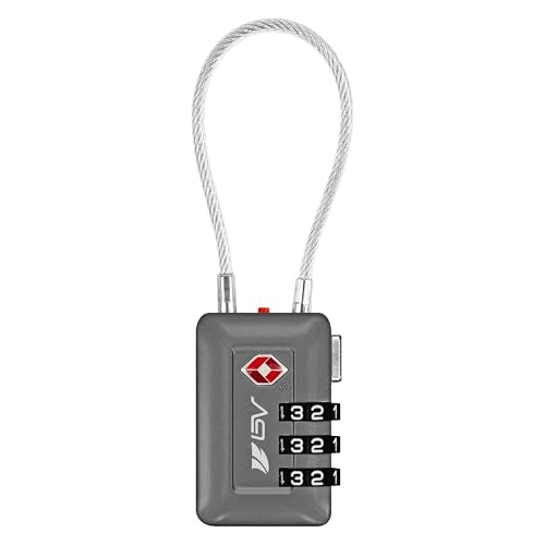 TSA Accepted Luggage Travel Lock, Set-Your-Own Combination Lock for School Gym Locker, Luggage Suitcase Baggage Locks, Filing Cabinets, Toolbox, Case (Slate Gray, 1 Pack) - color: Slate Gray, size: 1 Pack
