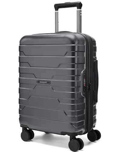 BAGSMART Carry On Luggage 22x14x9 Airline Approved with Spinner Wheels,Lightweight 20 Inch Luggage with TSA Lock,Expandable Hard Shell Carry On Suitcases for Men Women,Gray - color: Gray
