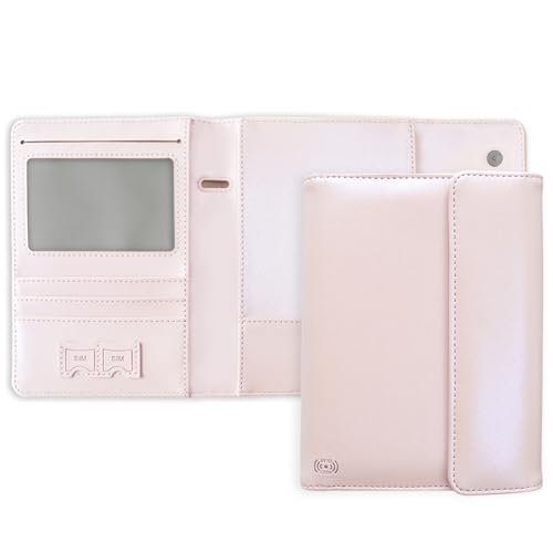 WALNEW RFID Passport Holder Travel Organizer, Fits International Driving Permit (IDP), PU Leather Document Holder for One Passport, Stylish Travel Accessory, Pink - color: Pink