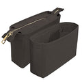 Felt Tote Bag organizer with Zipper Small Purse Organizer Insert With 2 Packs fits NeoNoe Series,Black - color: Black