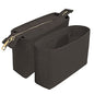 Felt Tote Bag organizer with Zipper Small Purse Organizer Insert With 2 Packs fits NeoNoe Series,Black - color: Black