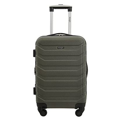 Wrangler 4 Piece Miami Luggage and Packing Cubes Set, Olive Green - color: Green, size: 4 Piece Set