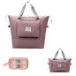Large Capacity Foldable Travel Bag, Expandable lightweight Carry on Bag, Dry with Wet Separation Spor Duffel Bags (Pink+Toiletry Bag) - color: Pink+Toiletry Bag