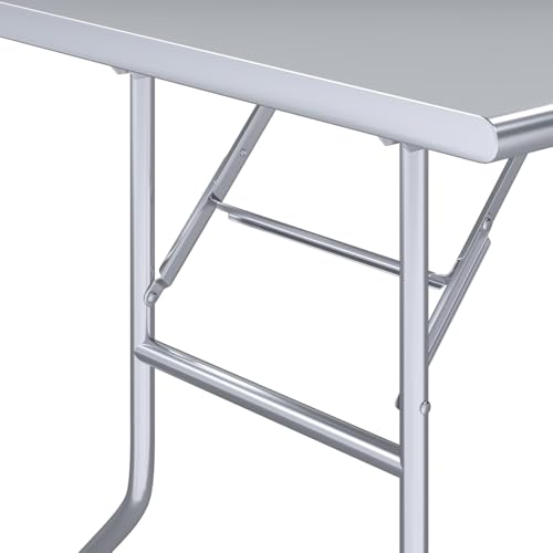 Premium Quality Stainless Steel Open Base Folding Utility Table - Folding Work Table for Commercial Kitchen, Restaurant, Hotel and Garage - NSF (24" x 60" Without Undershelf) - size: 24" x 60" without Undershelf