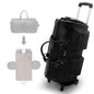 Modoker Rolling Garment Bag for Travel Wheeled Duffel Bag Luggage Suit Travel Bags for Men and Women,3 in 1 Carry on Convertible Garment Bag with Wheels,Black - color: D-Black