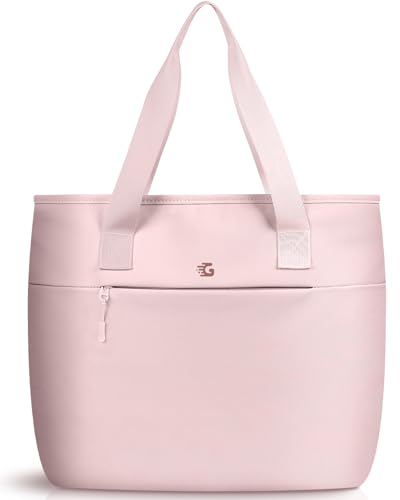 GLORIEROO 2-in-1 Cooler Bags Insulated for Women, Insulated Tote with 15.6‘’Laptop Compartmen for Work, Nurse, Outdoor - color: Pink