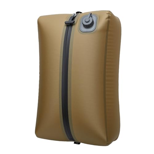 Naroote 20L Reusable Travel Vacuum Bag, Built in Pump Rechargeable Folding Compression Bag, Luggage Space Saver Packing Tool, Ideal for Camping Carry On Suitcases Backpack Seal (Khaki) - color: Khaki