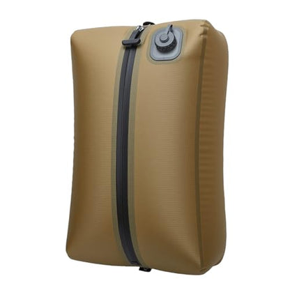 Naroote 20L Reusable Travel Vacuum Bag, Built in Pump Rechargeable Folding Compression Bag, Luggage Space Saver Packing Tool, Ideal for Camping Carry On Suitcases Backpack Seal (Khaki) - color: Khaki