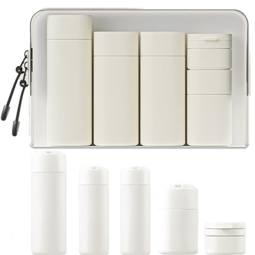 Travel Bottles Set - TSA Approved Leak Proof Squeezable Containers for Toiletries, Conditioner, Shampoo, Lotion & Body Wash Accessories (white) - color: white