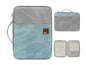 mygreen Universal Travel Gear Organizer/Electronics Accessories Bag/Document File Bag - color: Grey and Light Blue