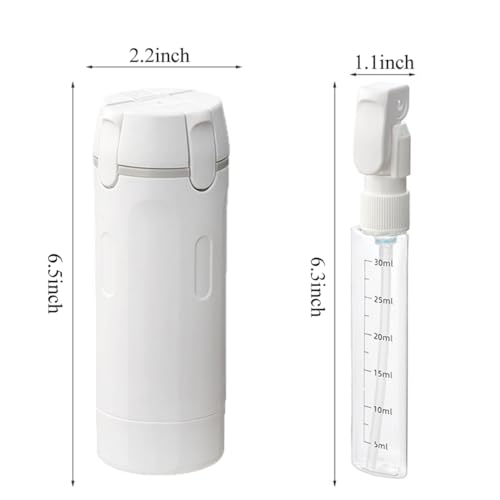 4-in-1 30ML Travel Size Dispenser Toiletries Bottles Set, Leak-Proof Refillable Containers Dispensers Labels Portable Toiletry Organizer Cup for Shampoo, Lotion, Soap Travel Essentials
