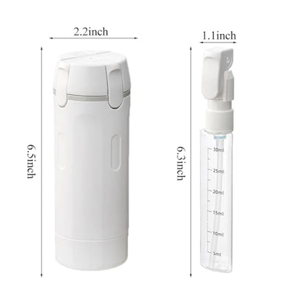 4-in-1 30ML Travel Size Dispenser Toiletries Bottles Set, Leak-Proof Refillable Containers Dispensers Labels Portable Toiletry Organizer Cup for Shampoo, Lotion, Soap Travel Essentials