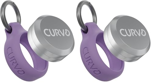 CURVD Premium Carrying Case Durable Travel Keychain Container, Medicine Pill Organizer, Travel Pill Box, Small Waterproof Holder for Pills, Earplugs, Compatible with Loop, Vibes & Eargasm (Pack of 2) - color: Purple, size: 2 Pack