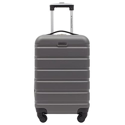Travelers Club Harper Luggage, Charcoal, 2 Piece Set - color: Charcoal, size: 2-Piece Set (28-Inch & 20-Inch)