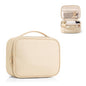 VLANDO Travel Makeup Bag,Portable Cosmetic Bag Makeup Case Organizer, Makeup Bag with Adjustable Dividers for Women,Girls,Wedding,Cosmetic Brushes,Toiletry,Gifts,Anniversary-Beige - color: B.White-Medium