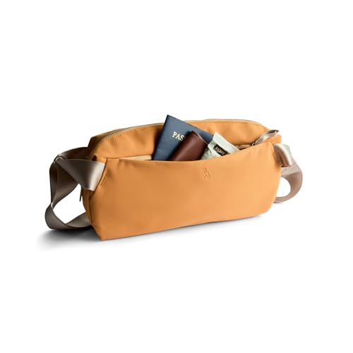 Bellroy Classic Sling (everyday 7 liter minimalist crossbody bag with internal organization, adjustable crossbody strap, and auto-compression system) - Butterscotch - color: Butterscotch