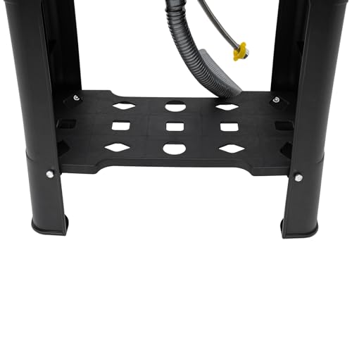 Utility Sink Laundry Tub, Indoor Outdoor Utility Sink with 360° Rotating Faucet, Hoses and Drain Kit, Freestanding Utility Sink for Laundry Room, Garage, Garden - color: Black, 23.6 x 15.8 x 30.1in