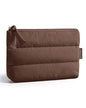BAGSMART Small Puffy Water-Resist Makeup Bag for Women - color: Coffee Brown, size: Small