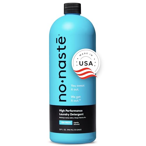 Nonaste Zen Fresh Activewear Laundry Detergent (32 Fl Oz, Pack of 1) – High Performance Detergent, Eliminates Trapped Sweat & Odors | Laundry Safe for Fabrics and Sportswear, Fresh Scent, 32 Loads - size: 32 Fl Oz (Pack of 1)