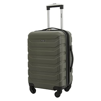 Wrangler 4 Piece Miami Luggage and Packing Cubes Set, Olive Green - color: Green, size: 4 Piece Set