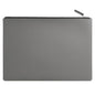 PU Leather A4 File Folder Zipper Document Holder Envelope Folder Case for Receipt Contract (Gray) - color: Gray