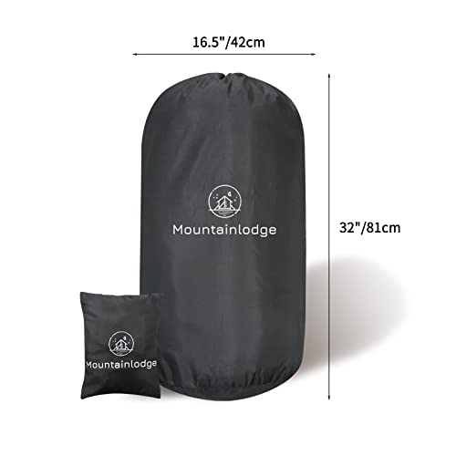 MOUNTAINLODGE Storage Sack for Sleeping Bag 110L Polyester and Mesh Extra Large Capacity for Sleeping Bag Hiking,Travelling and Camping