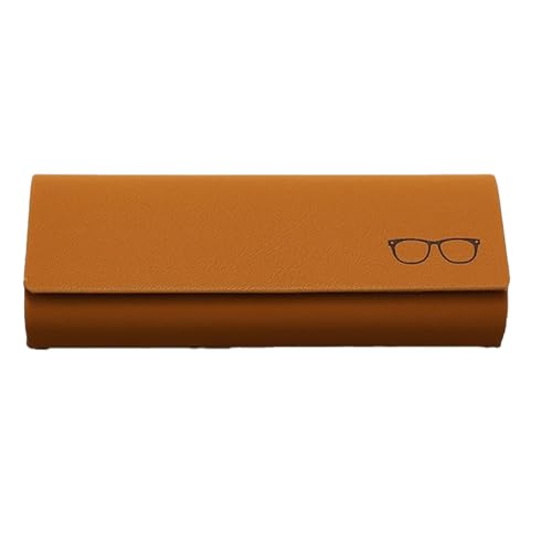 Portable Leather Glasses Case Anti-pressure Glasses Bag Coin Purse Storage Bag Suitable for Men and Women - color: Square Box Brown