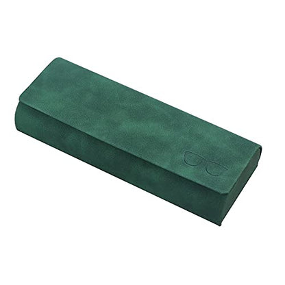 LifeArt Eyeglass Case Hard Shell, Portable Sunglass Case for Women and Men, fashionable PU Leather Eyeglass Case, Lightweight - color: 641_ybr(green)