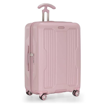 Traveler's Choice Ultimax II Polycarbonate Hardside Luggage with Spinner Wheels, Pink, 25-Inch Medium Luggage - color: Pink, size: 25-Inch Medium Luggage