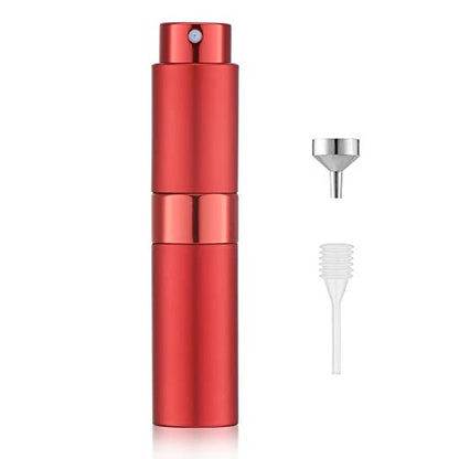 LISAPACK 8ML Atomizer Perfume Spray Bottle for Travel, Empty Refillable Cologne Dispenser, Portable Sprayer (Red) - color: Red