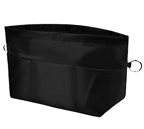 Vercord Handbag Purse Tote Pocketbook Organizer Insert Zipper Closure 11 Pockets 3 Sizes Many Colors - color: Black, size: Medium