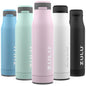ZULU Ace 24oz Stainless Steel Water Bottle with Chug Spout and Removable Base | Vacuum Insulated Reusable Bottle with Leak Proof Lid for School, Gym, and Travel, Bike Cage Compatible, Gift Ready, Pink - color: Pink Cashmere