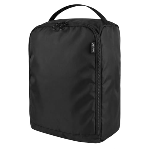 Gloppie Shoe Bags for Travel - Portable Shoes Storage Bag, Shoe Pouch, Shoe Packing Cubes for Men Women - Classic Black - color: Boardroom Noir