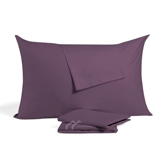 Toddler Pillowcase 12x16 Inch with Zipper Closure mini Pillow Cases Pack of 2, Travel Pillowcase 500 Thread Count 100% Soft Egyptian Cotton Decorative Small Toddler Pillowcase 12x16, Plum - color: Plum, size: Toddler 12x16
