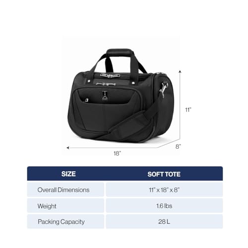 Travelpro Maxlite 5 Softside Lightweight Underseat Carry-On Travel Tote, Overnight Weekender Bag - color: Slate Green