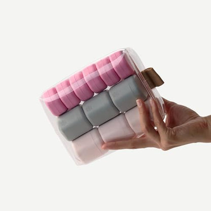 Cadence Parcel - Clear Kit with Magnetic Closure - Durable and Leak-Resistant Travel Toiletry Kit - TSA-Compliant & Modular Design - Hygiene Bag for Travel Essentials - 1 Qt - Chestnut - color: Chestnut, size: Medium