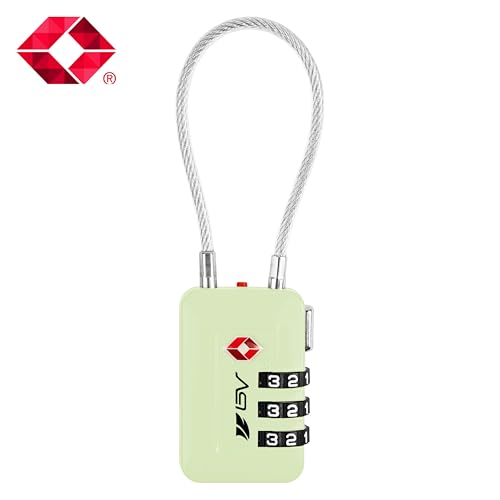 TSA Accepted Luggage Travel Lock, Set-Your-Own Combination Lock for School Gym Locker, Luggage Suitcase Baggage Locks, Filing Cabinets, Toolbox, Case (Mint Green, 1 Pack) - color: Mint Green, size: 1 Pack