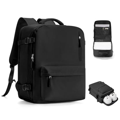 VGCUB Travel Backpack for Women Men for Spirit Airlines Personal Item Bag 18x14x8 Inches Laptop College Waterproof Carry on Flight Approved Work Backpack Mochila de Viaje,Large Black - color: Black, style: X-large