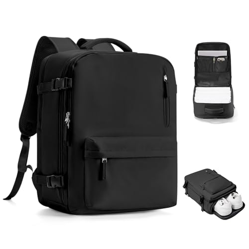 VGCUB Travel Backpack for Women Men for Spirit Airlines Personal Item Bag 18x14x8 Inches Laptop College Waterproof Carry on Flight Approved Work Backpack Mochila de Viaje,Large Black - color: Black, style: X-large