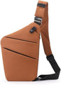 Anti Theft Travel Bag, One Shoulder Large Capacity Cross-body Bag Chest Fashion Lightweight Sling Bags for Travel Sports - color: Brown, style: Right Shoulder