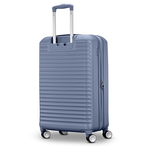 American Tourister Stratum 3.0 Medium 24-Inch Spinner, Airline Approved, Durable Hardside Luggage, Expands 1.5", RightHeight™ Adjustable Handle, Elemental Blue - color: Elemental Blue, size: Medium - Checked