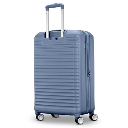 American Tourister Stratum 3.0 Medium 24-Inch Spinner, Airline Approved, Durable Hardside Luggage, Expands 1.5", RightHeight™ Adjustable Handle, Elemental Blue - color: Elemental Blue, size: Medium - Checked