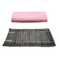 Portable Jewelry Roll Untangled Secure Necklace Travel Storage Bag Displays Holder 16 Chain (Pink PU and gray velvet) - color: Pink PU and gray velvet