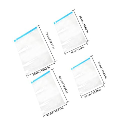 NUOBESTY 10pcs Vacuum Compression Storage Bags Set, Clothes Space Saver Organizer with Roll-up Seal, Multipack Sizes (35x50cm×2, 40x50cm×2, 40x60cm×3, 50x70cm×3), Travel Packing and Home