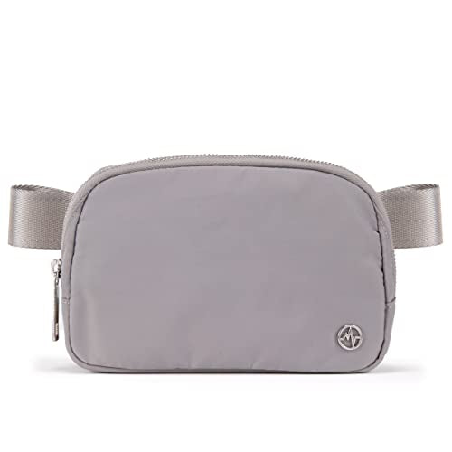 Pander Belt Bag for Women, Fashion Waist Packs, Crossbody Bags with Adjustable Strap (Light Grey). - color: Light Grey