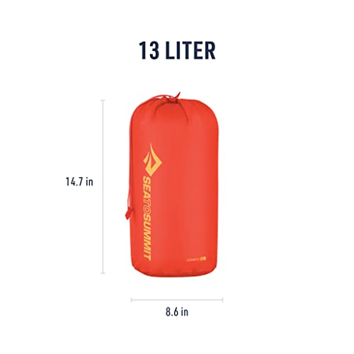 Sea to Summit Lightweight Stuff Sack, Durable Outdoor and Travel Storage - color: Spicy Orange, style: 13 Liter